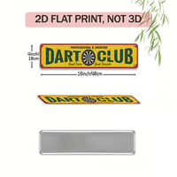 Letrero Metálico de Lata para Sala de Dardos, Decoración Rústica de Pared con la Frase 'Bienvenidos Amigos', para Sala de Juegos, Bar, Pub, Cueva del Hombre, Regalo