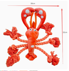 Jouets pour chiens - Jouet à mâcher en forme de homard (non destructible) pour la dentition et le nettoyage dentaire - Product Image 1