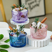 Ensemble diffuseur de parfum en verre OEM/ODM en gros avec pierres de cristal, plusieurs types de cristaux naturels, parfum personnalisé et boîte cadeau pour la décoration intérieure