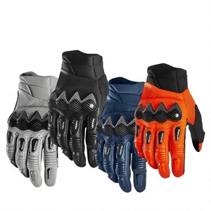 Guantes de cuero para motociclismo con protección en los nudillos, guantes de motocross para verano al aire libre. - Product Image 3