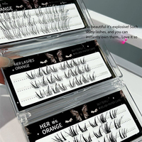HERORANGE Faux cils réutilisables 10mm, effet diamant scintillant, style renard laiteux, en fibres synthétiques ultra-douces, aspect naturel et fluide