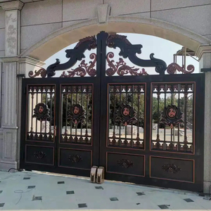 Puerta <span class=keywords><strong>de</strong></span> <span class=keywords><strong>hierro</strong></span> forjado corrediza <span class=keywords><strong>de</strong></span> Villa automática nueva <span class=keywords><strong>de</strong></span> fábrica italiana ajustable personalizada - Product Image 1