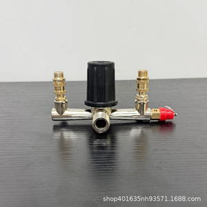 Válvula de colector de compresor de aire ZY de 3 vías con tapas rojas y negras para control de flujo de uso industrial - Product Image 2