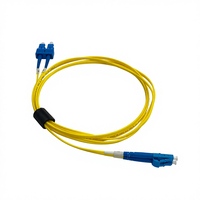Câble de raccordement optique COMTON Dumplex SC UPC LC UPC Monomode G.657A1 9µm Jaune LSZH/PVC pour FTTH FTTB FTTX