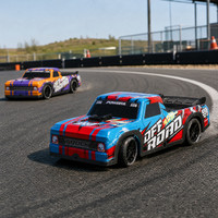 Voiture de course RC à grande vitesse 1/16 avec télécommande 2,4 GHz, lumières LED, pneus de drift et contrôle de vitesse proportionnel