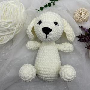 Ganchillo a mano Perros blancos <span class=keywords><strong>Ojos</strong></span> de seguridad <span class=keywords><strong>y</strong></span> nariz <span class=keywords><strong>para</strong></span> bebé Amigurumi Hilo grueso Juguetes de animales <span class=keywords><strong>para</strong></span> niños - Product Image 2