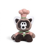 Jouet en peluche Fun Snack Shop Crispy Noodles Little Raccoon Crispy Roll, coussin, cadeau d'anniversaire, en polyester et coton PP