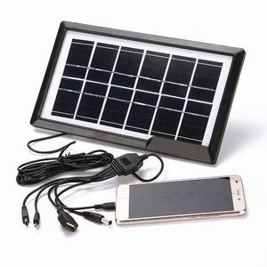 Petit <span class=keywords><strong>panneau</strong></span> <span class=keywords><strong>solaire</strong></span> portable 3W 6V avec charge directe USB pour téléphone portable - Product Image 1
