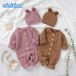 미미시옹 아기 니트 롬퍼, 여아 및 남아용 부드럽고 편안한 아기 옷 세트, 너무 귀엽습니다 - Product Image 3