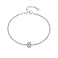 Pulsera con Forma de Avión de Circonita Cúbica, Cadena de Plata de Ley 925, Joyería Fina de Circonita, Pulsera con Dije de Eslabones Cubanos de Plata Gruesa