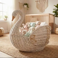 Paniers en rotin pas chers pour la décoration de la chambre d'enfant, paniers faits à la main en différentes formes d'animaux, décoration multifonctionnelle pour la maison