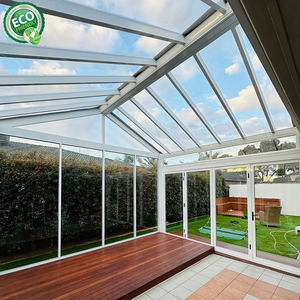 Véranda moderne à toit triangulaire de conception européenne, structure en aluminium, imperméable, pour villa et parc - Product Image 5