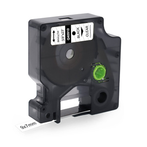 Cinta de Etiquetas Compatible con <span class=keywords><strong>Dymo</strong></span> 40910 de 9 mm, Negra sobre Transparente, Cinta de Repuesto Transparente para Impresora de Etiquetas <span class=keywords><strong>Dymo</strong></span> - Product Image 2