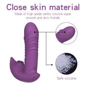 Wearable Sucker and Vibrating 2 in 1 Functional <b>Remote</b> <b>Control</b> Sex Toy <b>Vibrator</b> - Product Image 5