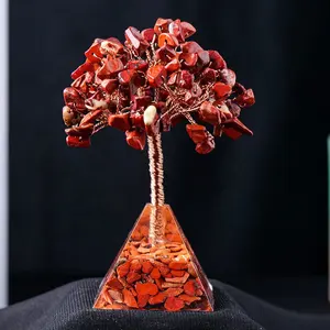 Factory Direct Dale Red Jasper Crystal Tree Of Life Spiritual Healing Crystal Chips Souvenir Stone