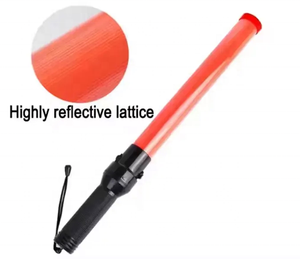 54cm LED clignotant sécurité routière signal de trafic baguette d'avertissement tige de contrôle du trafic bâton de trafic à piles/lumière Rechargeable - Product Image 4