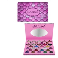 Nouvelle palette de fards à paupières scintillants à haute pigmentation motif écailles de poisson pour Noël, étui personnalisable, sans cruauté animale, sans parabène