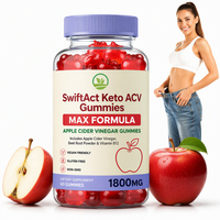 Bonbons Gélifiés au Vinaigre de Cidre de Pomme Halal Sans Sucre pour un Ventre Plat, Keto, Minceur, Bonbons Gélifiés ACV pour Hommes et Femmes, Nettoyage Digestif, Régime