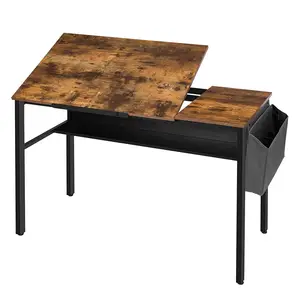 NBHY Estável Prático Estudar Pintura Elaboração Mesa De Desenho Dobrável Inclável Computador Escritório Mesa com Saco De Armazenamento