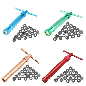 20 Motifs – Extrudeuse à Pâte en Acier Inoxydable, Extrudeuse à Pâte Sucrée, Mélangeurs et Presses pour Gâteaux, Fondants, Céramiques, Poteries, Outils de Jardinage Manuels - Product Image 1