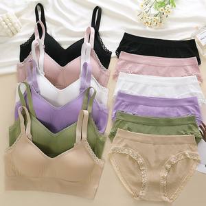 Reggiseno da donna senza cuciture di <span class=keywords><strong>alta</strong></span> qualità comoda biancheria intima di grandi dimensioni alla <span class=keywords><strong>moda</strong></span> con Logo su supporto senza fili per adolescenti - Product Image 3