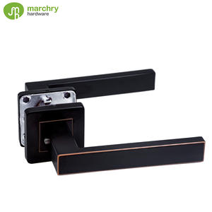 Poignée <span class=keywords><strong>de</strong></span> levier <span class=keywords><strong>de</strong></span> porte rectangulaire carrée en rose OIL-RUBBLE-BRASS - Product Image 5