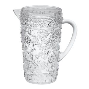 Db Paisley 2.5 Quarts Unbreakable <b>Plastic</b> Water Pitcher With Lid Bpa Free Juice Pitcher Spout <b>Drinkware</b> - Product Image 1
