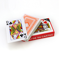 Set Kartu Poker Cetak Lengkap 54 Kartu dengan Kotak Kertas Cetak Khusus Produksi Cepat untuk Hadiah