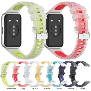 Bracelet de montre pour <span class=keywords><strong>Huawei</strong></span> <span class=keywords><strong>Band</strong></span> 11 Pro, bracelet de remplacement en silicone, bracelet souple réglable en TPU transparent - Product Image 5