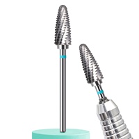Foret à ongles en acier inoxydable Aproms Tornado en forme de cône - Professionnel pour l'élimination du gel épais et le nettoyage des cuticules