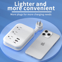 Usine en gros prise de courant universelle prise USB Extender 3 voies 2 ports USB 10A prise d'extension de courant nominale