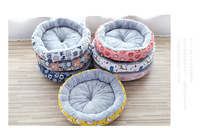 Beau feutre rond détachable et lits de chat de lit de tunnel de chat de beignet mignon antistatique lavable pour l'intérieur