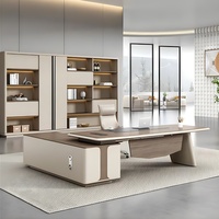 Poste de travail de bureau en forme de L bureau de direction moderne pour la conception de table de chambre et ensemble de chaises