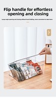 Conteneur de rangement alimentaire transparent en plastique Cedar Space pour bureau, avec couvercle et petits compartiments pour organiser les badges