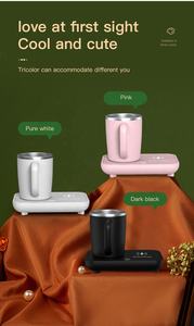 Chauffe-tasse 2 en 1 chaud et froid avec chargeur sans fil pour téléphone portable Qi 15W, tapis chauffant et refroidissant pour tasse à café de bureau - Product Image 5