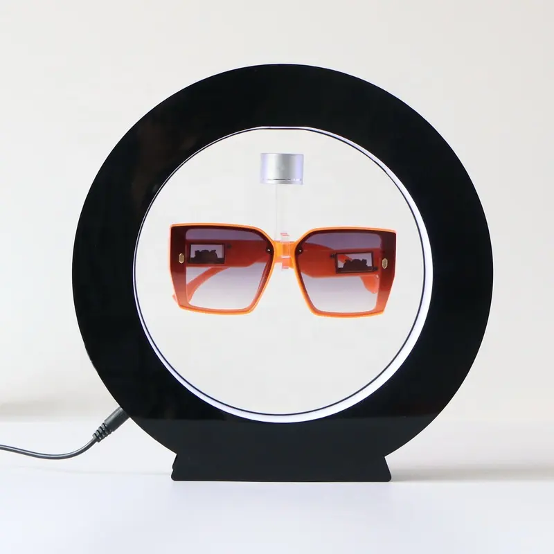 Brille Magnetisch schwebende schwimmende rotierende Präsentation ständer Schwebende Brille Sonnenbrille ständer Brillen anzeige mit LED-Licht