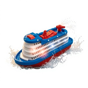 Juguete de Barco Crucero con Rociador de Agua para Niños - Barco Interactivo para la Hora del Baño con Efectos de Luz y Sonido - Product Image 1