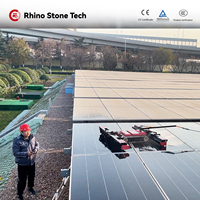 Robot de nettoyage de panneaux solaires à double brosse, fourni par le fabricant, avec machine de nettoyage automatique de panneaux photovoltaïques