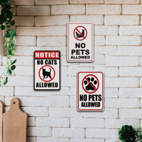 Pancarte en métal « Animaux non autorisés », « Avertissement : Interdiction de chats », plaque décorative rustique pour le mur, idéale pour les boutiques, restaurants, hôtels, entrées de maison