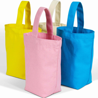 Sac fourre-tout en toile tendance, personnalisable, couleur unie, DIY, avec une seule sangle, réutilisable, sac cadeau pour gobelets à eau/café