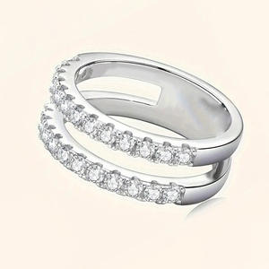 A154 Anelli Classici da Donna con Diamanti Taglio Brillante Rotondo Colore G Naturale Gioielli per Fidanzamento - Product Image 5