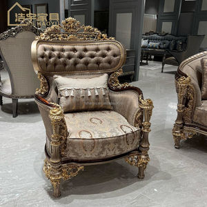 Fourniture d'Usine Canapés Chesterfield Dorés Italiens en Tissu Américain Léger et Simple pour Grand Salon Français – Canapé de Luxe pour la Maison - Product Image 4