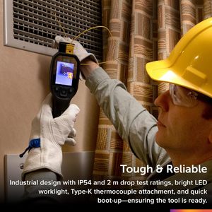 กล้องถ่ายภาพความร้อน FLIR TG268 - ความละเอียดสูงพิเศษแบบ Spot IR 320x240 (160x120 Native IR) พร้อมเลเซอร์ Bullseye ระดับเชิงพาณิชย์ มาตรฐาน IP54 - Product Image 6