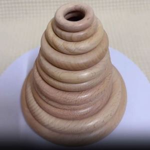 Anillos de Madera de Haya Natural, Círculos de Madera Maciza Resistentes para Manualidades y Bricolaje - Product Image 5