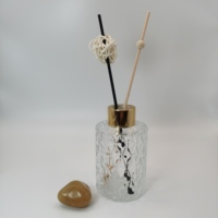Bouteille d'huile essentielle en verre recyclable de 120 ml, forme cylindrique, bouchon à vis, logo personnalisé estampé à chaud, diffuseur de parfum