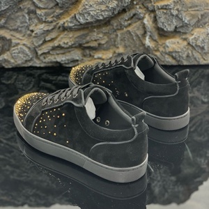 Chaussures de créateur en cuir véritable sur mesure à semelle rouge pour homme et femme, baskets de marques célèbres, vente en gros, chaussures plates décontractées de luxe - Product Image 2