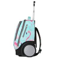 Sac à dos à roulettes en polyester grande capacité pour l'hiver, mignon, pour étudiants, idéal pour la rentrée scolaire, pour garçons et filles