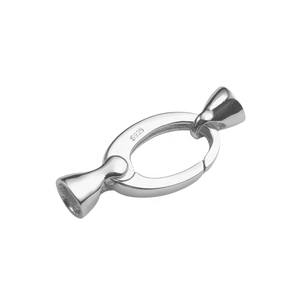 Cadena de plata de ley 925 con cierre redondo de flor, chapada en oro, conector de bolso de corazón, collar, broches de joyería DIY al por mayor - Product Image 5