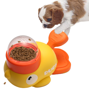 Köpekler kediler için taşınabilir otomatik gıda dağıtıcı ördekler interaktif Pet oyuncak seyahat kullanımı için şişe şeklinde dayanıklı plastikten yapılmış - Product Image 5