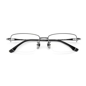 Lunettes de vue semi-cerclées en titane pur J90053, monture rectangulaire unisexe, verres optiques de largeur moyenne, lentilles en acrylique, origine Danyang - Product Image 1